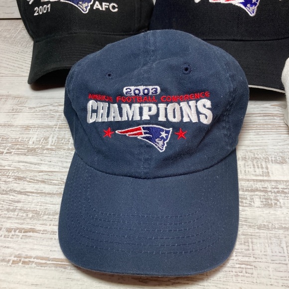 New England Patriots Super Bowl & Conference Champions Hat Cap Lot 2001 2003 +++ - Picture 6 of 10